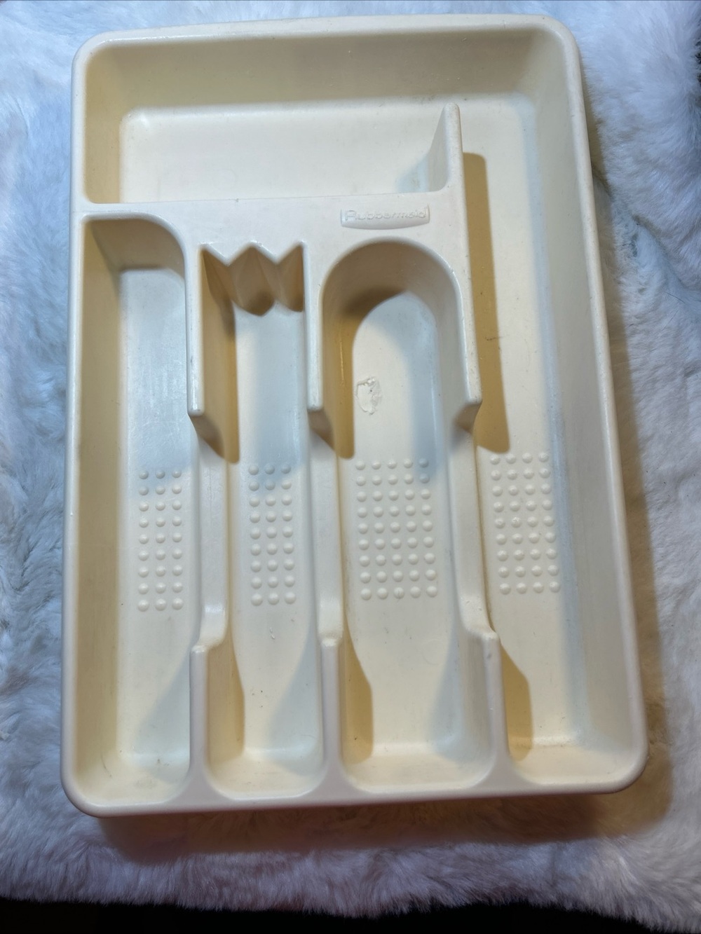 Vintage Rubbermaid 2919 Almond Silverware Tray/Utensil Drawer Organizer Made USA